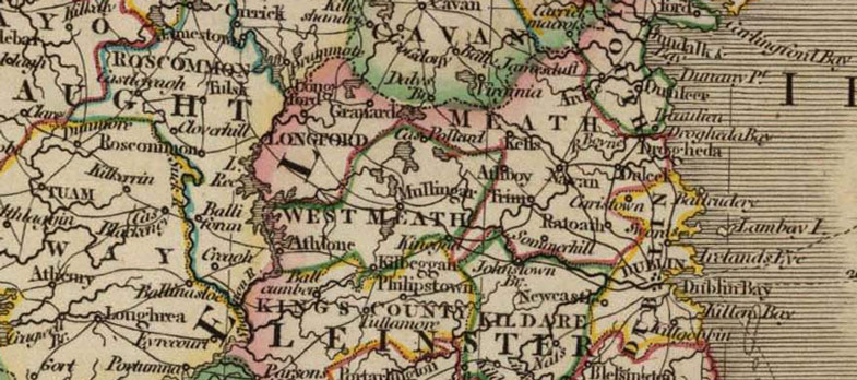 Detail of England, Wales and Scotland 1807 Historic Map by John Cary