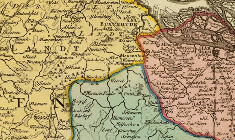 reprint of Germany 1789 Historic Map by Jefferys & Faden