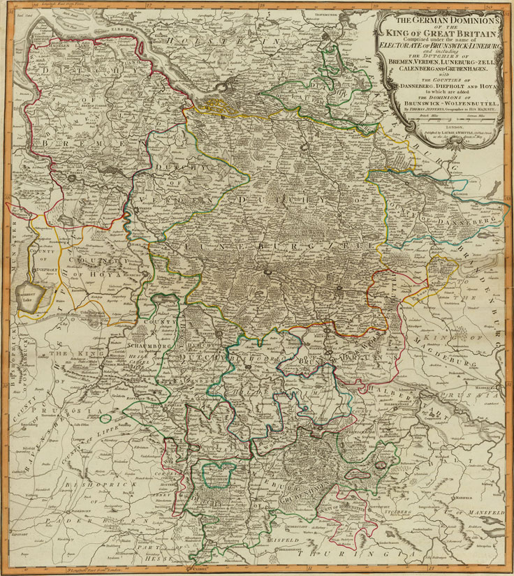 Germany 1794 Historic Map by Jefferys, Laurie & Whittle