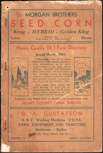 Henry County, Illinois Farm Directory, 1931,  book