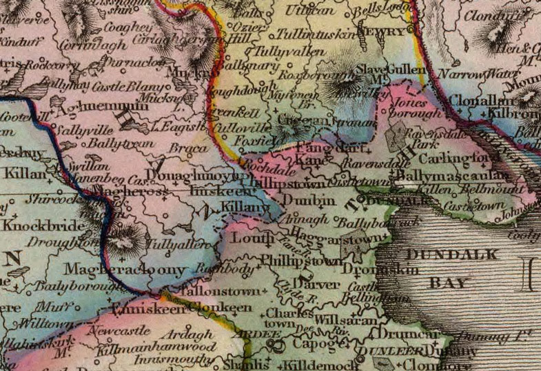 Detail of Ireland 1813 Historic Map from Pinkerton's Modern Atlas