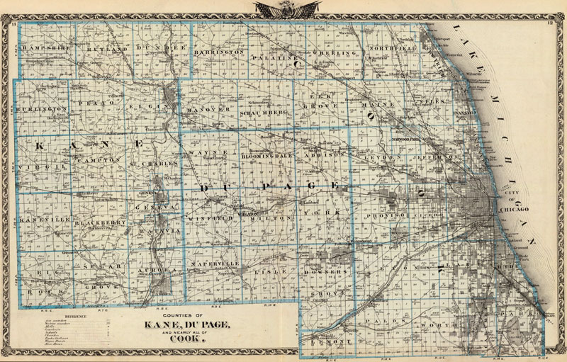 Cook County Plat Maps Kane, Dupage And Cook County, Illinois 1876 Historic Map Reprint Cook County Plat Maps Kane, Dupage And Cook County, Illinois 1876 Historic Map Reprint