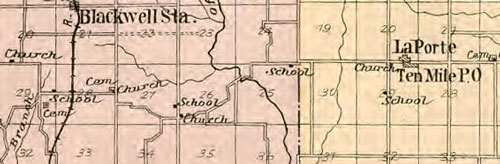 Macon County, Missouri 1897 Historical Map detail