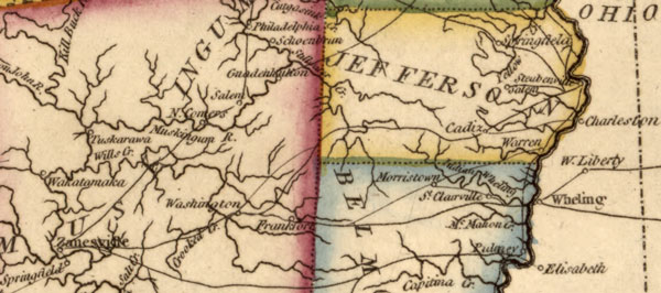 Ohio State 1817 Fielding Lucas Historic Map Reprint
