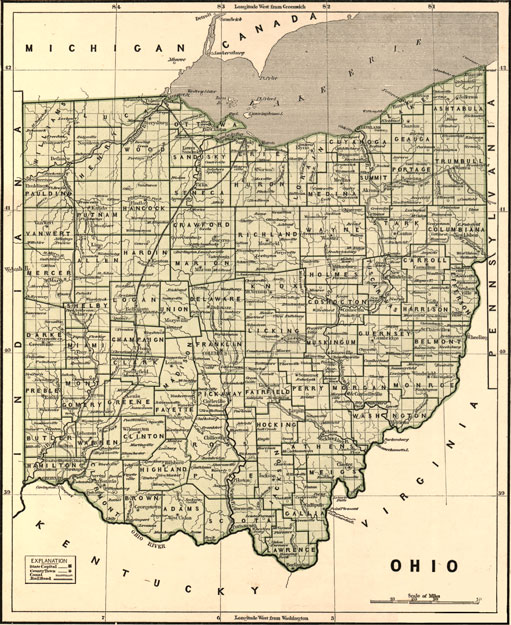 o State 1842 Morse Breese Historic Map Reprint