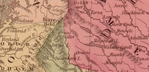 Prussia Norway Sweden Denmark 1862 Johnson and Ward Historic Map detail