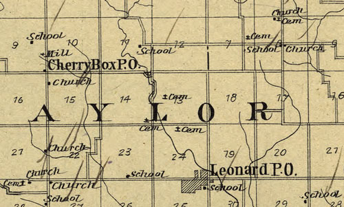 Shelby County, Missouri 1902 Historical Map detail