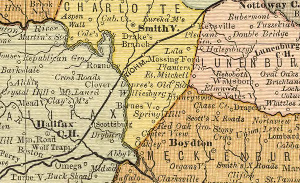 Virginia and West Virginia State 1881 Rand McNally Historic Map detail