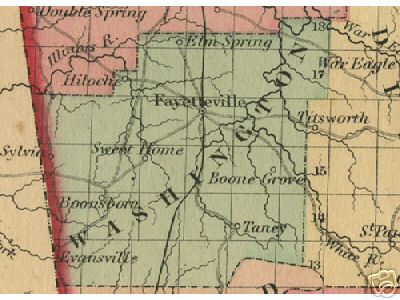 Arkansas Historical County Maps Washington County Arkansas Genealogy, History, Maps With Fayetteville,  Springdale, Prairie Grove, Lincoln, Farmington, Civil War, Ar, Goodspeed,  Goodspeed's, Goodspeeds, Biographies, Biography, Family, Families