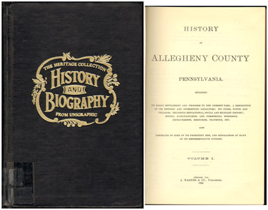 History of Allegheny County, Pennsylvania 1889 genealogy biographies Pittsburgh McKeesport