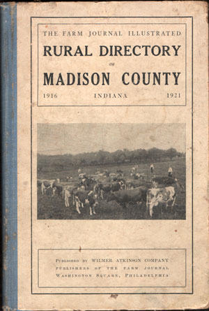 Madison County, Indiana, Rural Directory, 1916-1921, book